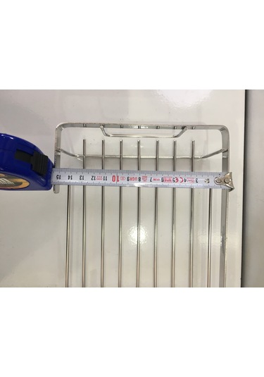 Mabello Banyo Duş Rafı 225x15 Tekli Kare Süngerlik Krom Çok Renkli
