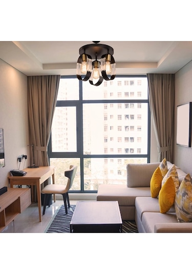 Nova 3lü Plafonyer Avize Çok Renkli