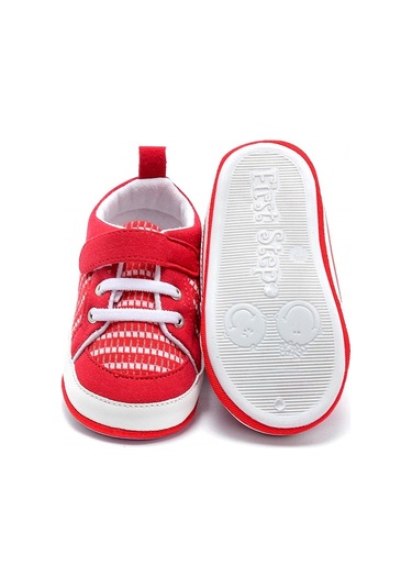 Özel Kumaş Esnek Ve Kaydırmaz İlk Adım Ayakkabısı Kırmızı F-530 Kırmızı