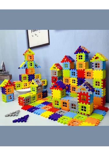 Puzzle City 3d Yapı Ve Tasarım Blokları 64 Parça Eğitici Oyuncak Seti