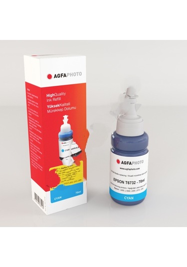 Agfaphoto T6732 İnkjet Mürekkep Cyan Mavi