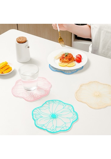 Sones 15cm Basit Isı Yalıtımı Haşlanma Önleyici Masa Örtüsü Kaymaz Yağa Dayanıklı Kolay Temizlenen Kase Altlığı Diğer