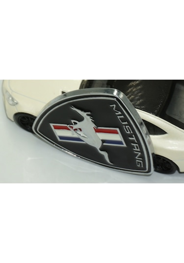 Dk Mustang Koşan At Bagaj Logo Siyah Krom Metal Plaka Arma