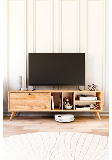 Buka Tv Sehpası, Tv Standı, Televizyon Ünitesi Atlantik Çam