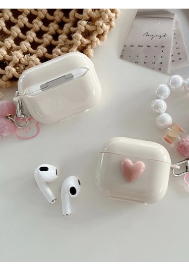 Cronax Airpods Uyumlu Pro2 İçin Silikon Kılıf, Anahtarlık İle 260921854 Bej