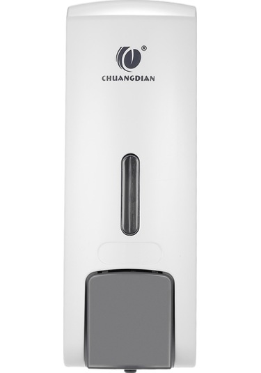 Hombey Duvar Tipi 300ml Sabun Dağıtıcı, Tek Bölmeli Manuel Basma, Banyo/hotel Abs Materyal, Beyaz, Sızıntı Engeli, El Sabunu/şampuan Kutusu Diğer