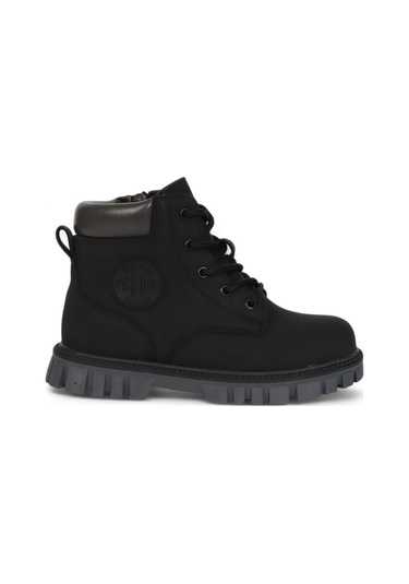 Kidessa 2075 Anatomik Tabanlı Fermuarlı Unisex Çocuk Spor Bot Siyah