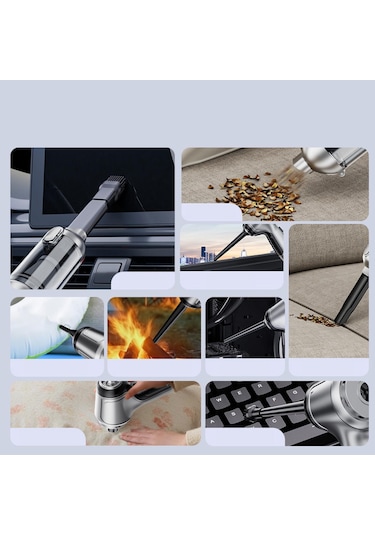 Suntek Araba Vakum Süpürgesi Tip C Port Hızlı Temizlik Siyah Siyah