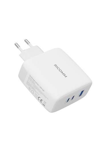 Ricomm Gan 3 Portlu Usb-C + Usb-A Qc3.0 Pps Hızlı Şarj Aleti 120 W