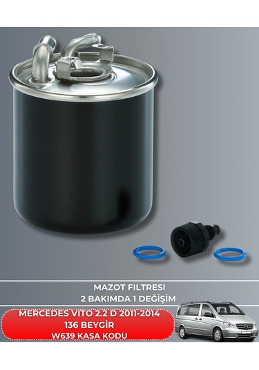 Mercedes Vito 2.2 D 2011-2012-2013-2014 136 Beygir Mazot Yakıt Filtresi