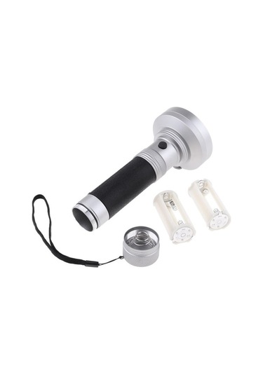 Createtech Uv Ultraviyole Suntek Led Işık Gümüş Feneri El Blacklight 395nm 100 Cq Gümüş
