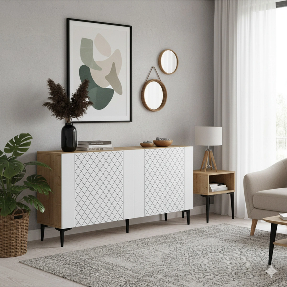 Ka1512db Resso150 Konsol, Kahve Köşesi, Tv Sehpası Safirmeşe-beyaz 150cm Beyaz