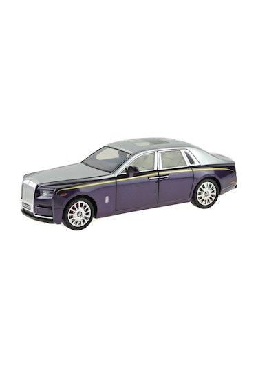 Die-cast Model 1:20 Ölçek Süper Lüx Araba Metal Işıklı 26cm Mor