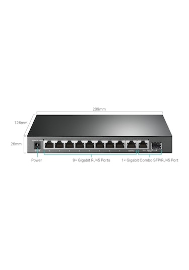 TP-Link TL-SG1210MPE 10 Port Yönetilebilir Poe Switch