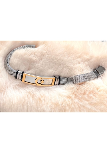 Türk Bayrağı Figürlü Hasır Hafif Kordon Çelik Erkek Bileklik 23cm