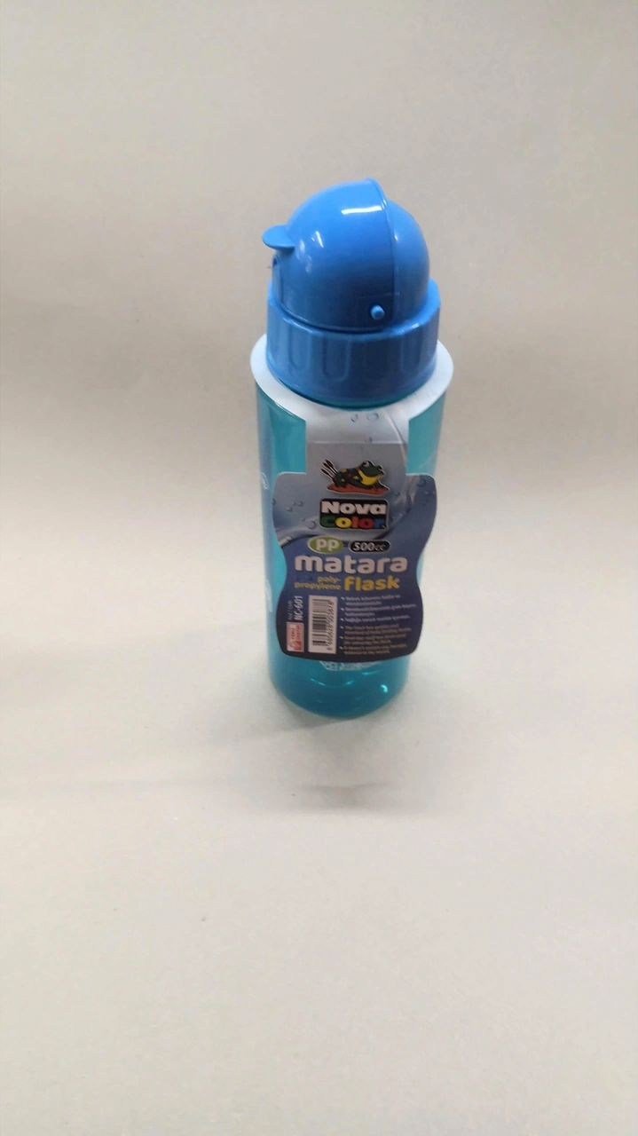 Mavi Şeffaf Pipetli Suluk Matara Pp Matara Doğa Dostu Ürün 500ml MAvi