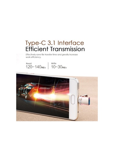 Eaget 32g Usb 3.1 + Type-c / Usb-c Arayüzü Metal Twister Flash U Disk, Mikro Usb Otg Adaptörü İle