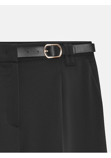 Dilvin 72662 Orta Bel Kemerli Pantolon-siyah Siyah