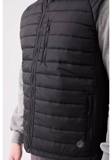 Erkek Kışlık Şişme Yelek Hafif Ve Sıcak Nepeta Bomber Suya Siyah