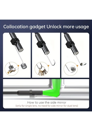 Xuweiwei Inskam 4 3 Ips Lcd Ekran Endoskop 8mm Tek Lens 8mm 39 37inch 2000mah Batarya Usb Uyumlu Oto Tamir Ve Tesisat İnceleme