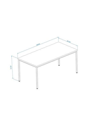 Sehpol Çalışma Masası 160x80x75 Cm Gri