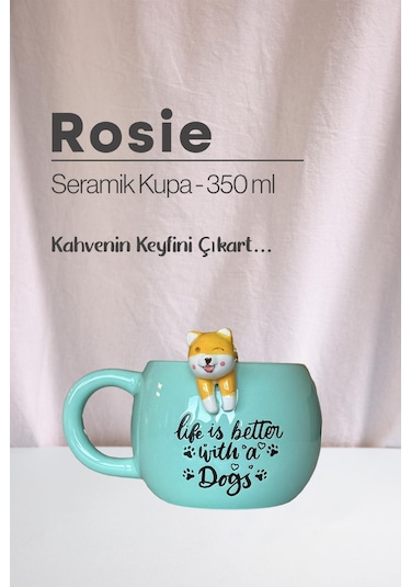 Ayı, Köpek Ve Tilki Seramik Kupa 350 Ml Beyaz