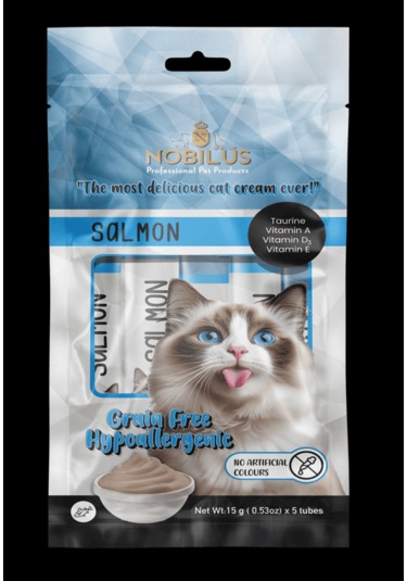 Nobılus Somonlu Kedi Krema Ödülü 5x15g