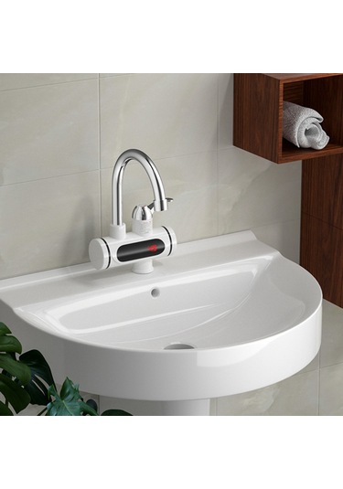 Xurunkeji Elektrikli Sıcak Ve Soğuk Su Isıtıcı Musluk Hızlı Isıtma Musluk Su Isıtıcı Musluk Bağlantısı Musluk 3000w Abd Fişi Beyaz