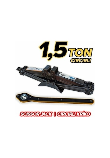 Oto Krikosu 1.5 Ton Makas Cırcır Araba Kaldırma Kriko