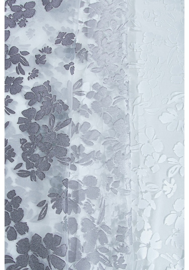 Pannello Tül Perde Beyaz Mor 140x295 Mor