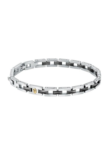 Maserati Jm422atz16 Erkek Bileklik Gümüş - Siyah