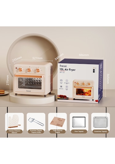 Fressi AF-01 13 L Retro Mini Fırın
