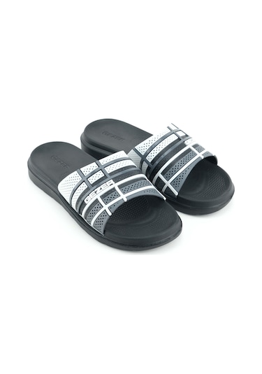 Gezer Erkek Yazlık Eva Islak Zemine Uygun Günlük Ev Bahçe Havuz Banyo Terlik Siyah