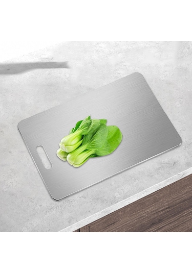 Suntek Paslanmaz Çelik Kesme Tahtası Pizza Bisküvi Büyük