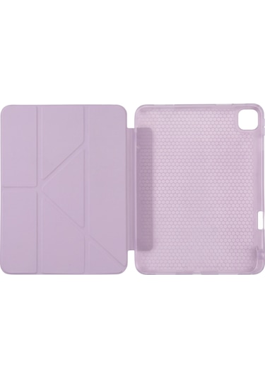 Ps Apple Uyumlu iPad Pro 13 İnç M5 / M4 Tri Folding Standlı Kılıf - Lila Kapaklı Kılıf