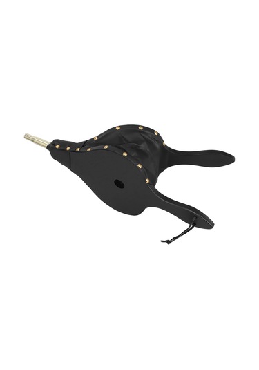 Hangfox Klasik Ahşap Fırın Göbeklisi, 47.5x19.5cm, Hava Verici, Barbekü Kamp Manzaraları İçin, Asma Kayışıyla, Kolay Kullanım, Odun Deri Kombinasyonu Çok Renkli