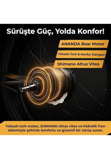 Roxform R-300 Elektrikli Katlanabilir Bisiklet 13ah Shimano Altus Hidrolik Fren Alüminyum Kadro Titanyum Mavi