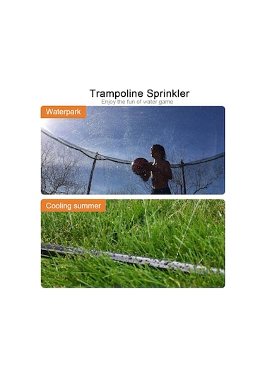 Vkemall Bahçe Trampoline Sulama Sistemi - 12 Metre Pvc - Turuncu Renkli Sprey Aleti