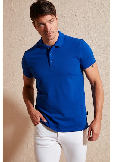 Buratti Pamuklu Regular Fit Düğmeli Polo Yaka 5'Li Paket Erkek T Shirt 5902127S5 Haki-Indigo-Saks-Yeşil-Pudra