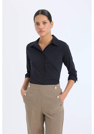 DeFacto Regular Fit Bengalin Uzun Kollu Gömlek I5278AZ25SPBK81 DeFacto Regular Fit Bengalin Uzun Kollu Gömlek I5278AZ25SPBK81