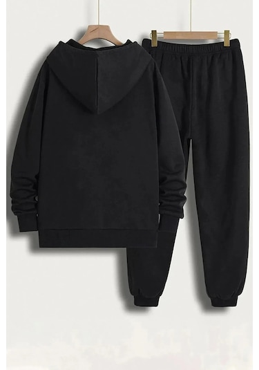 Elfa Tekstil Unisex Eşofman Takımı Balance Baskılı Siyah5