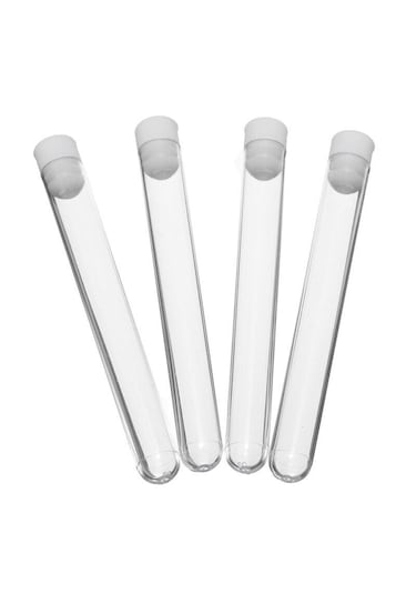 Aropi Plastik Deney Tüpü 16X100 mm Dibi Yuvarlak Şeffaf / Kapaklı 100 Adet