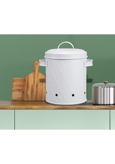 Suntek Magideal Patates Soğan Sarımsak Kutusu Sebze Saklama Beyaz-stil-b