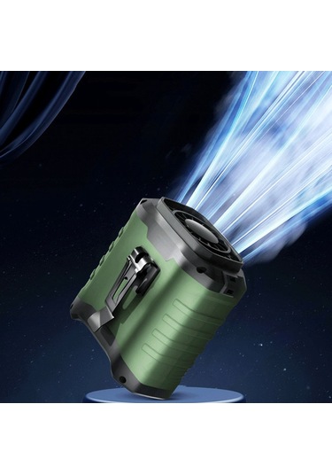 10000mah Taşınabilir Asılı Bel Dış Mekan Usb Fan Yüksek Rüzgar Enerjisi Mini Fan Turuncu Kırmızı