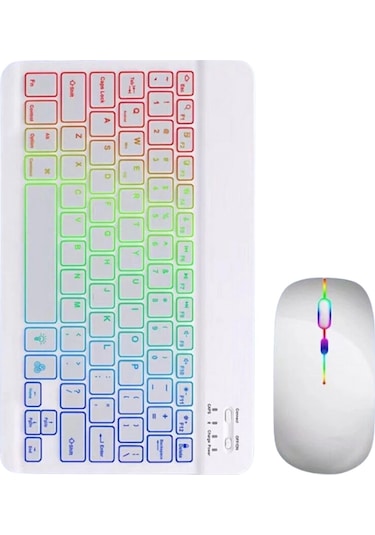 Kablosuz Aydınlatmalı Klavye Mouse Seti Türkçe Q Tuş Dizilimi Diğer