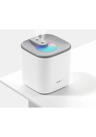 Moveevo 3l Usb Ultrasonik Çift Sprey Aroma Dağıtıcı Işıklı Nemlendirici - 8/12 Saat Otomatik Kapanma, Kolay Temizleme, Renkli Gece Işığı