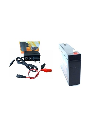 Ataexpress Pilsan Uyumlu 6V 7Ah 20Hr 6 Volt 7 Amper Akü + 6 Volt Şarj Cihazı Şarz Adaptör + Maşalı