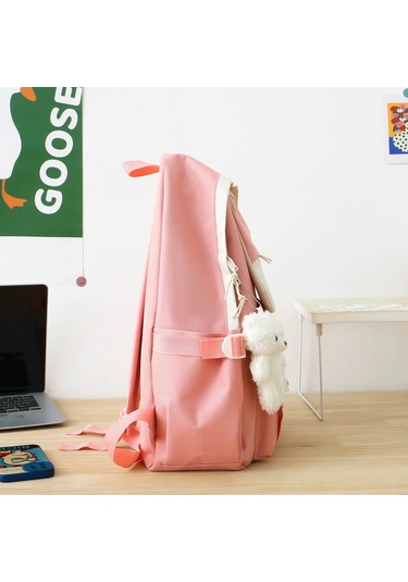 2024 Fabrika Sıcak Satış Hacmi Yüksek Okul Sırt Çantası Çocuk Sırt Çantası Yemek Kabı Takım Çocuklar Pembe