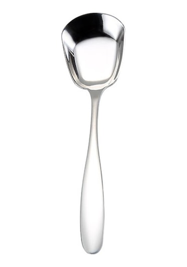 Sones Orta 304 Paslanmaz Çelik Kaşık Parlak Kalınlaştırılmış Düz Başlı Düz Tabanlı Servis Kaşığı, Renk: Paslanmaz Çelik Rengi