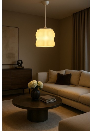 Dekoratif Avize Ice Serisi Ev Ofis Veranda Mutfak Çap 20 Cm Büyük Boy Çok Renkli